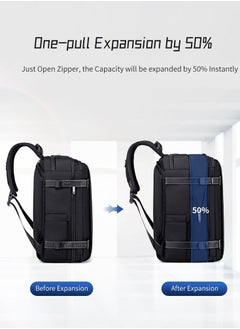 ARCTIC HUNTER Travel Backpack with Expandable Pocket 30L Backpack Built in Convertible Handbag for 17-inch Laptop 4 Level Water-resistant Anti-theft Laptop Backpack for Office Travel B00540 Black  - Image 5