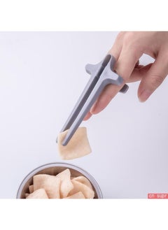 Multifunctional Snack Clip Not Dirty Hands Potato Chips Plastic Food Clip Kitchen Food Clip Small Clip To Eat Other-Color:Gray Chopsticks 10 Pairs