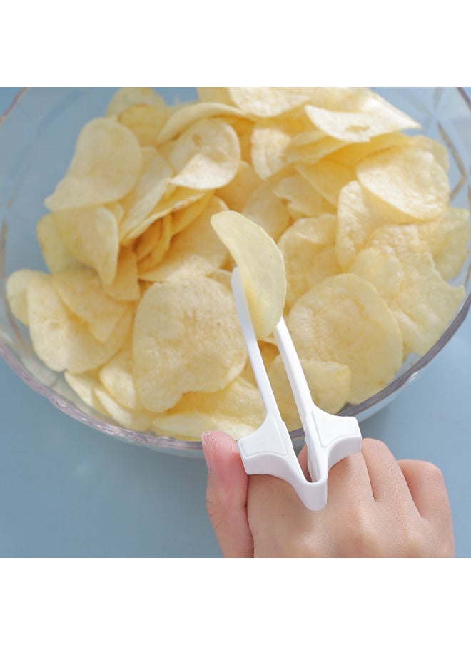 Generic - Multifunctional Snack Clip Not Dirty Hands Potato Chips Plastic Food Clip Kitchen Food Clip Small Clip To Eat Other-Color:Gray Chopsticks 10 Pairs - Image 1