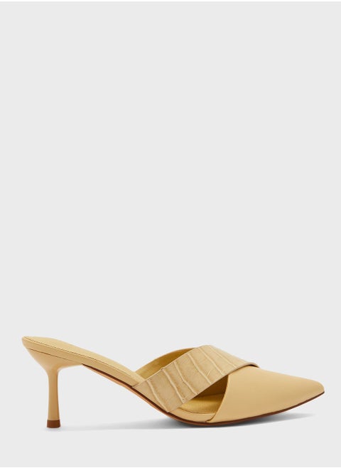 Pointed Toe Mid Heel Pumps