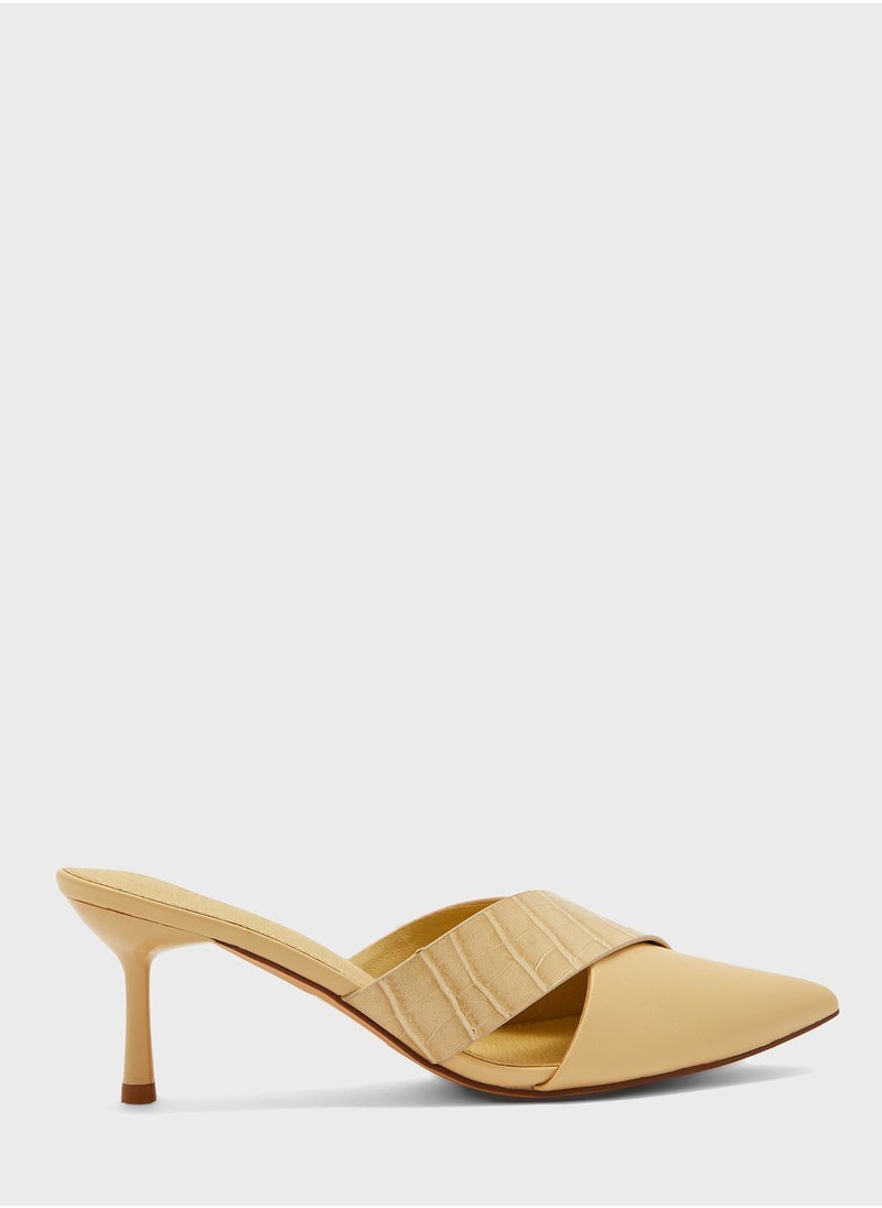 Celeste - Pointed Toe Mid Heel Pumps - Image 1