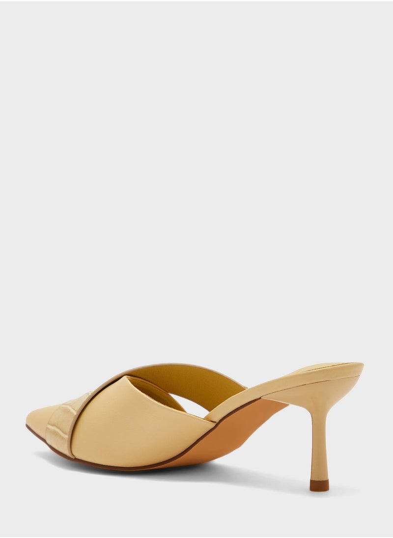 Celeste - Pointed Toe Mid Heel Pumps - Image 1