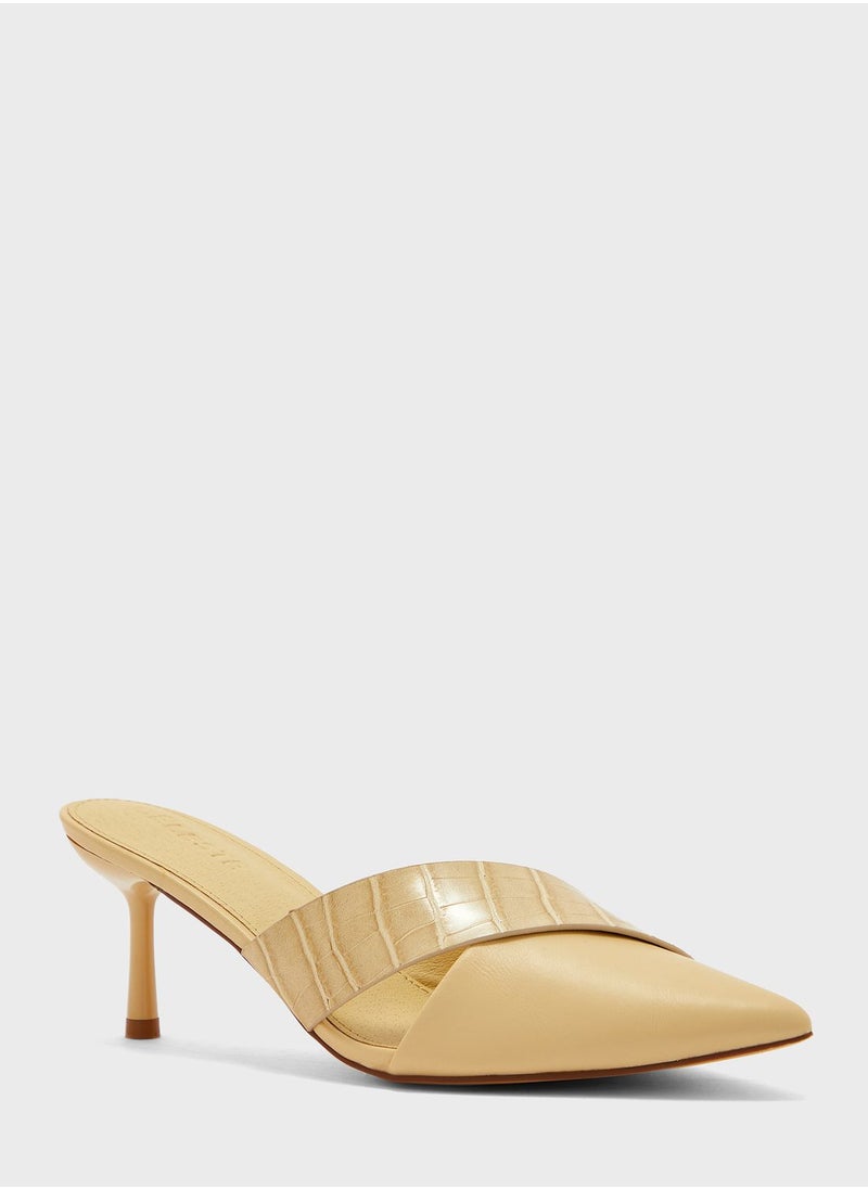 Celeste - Pointed Toe Mid Heel Pumps - Image 1