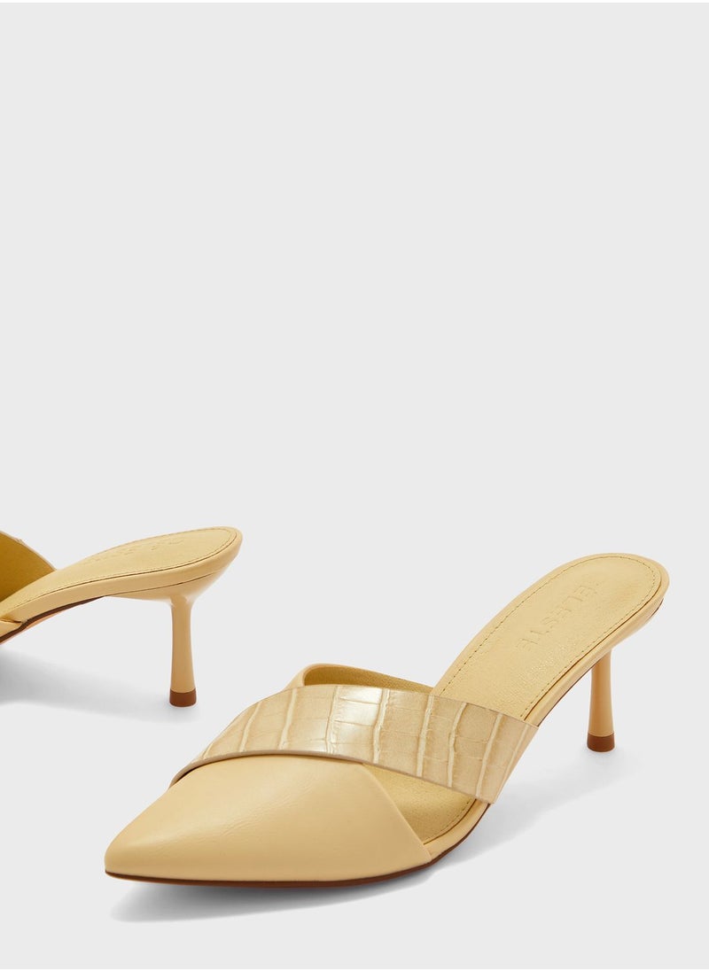 Celeste - Pointed Toe Mid Heel Pumps - Image 1