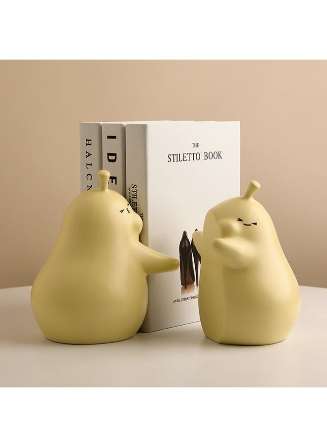 Bluejw Behan Meicuddle Pear Book Stand Ceramic Ornaments Home Living Room Decorations Small Bedroom Bookcase Birthday Gift - Image 5