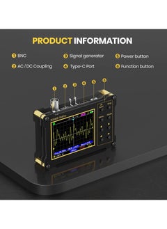 Y&D Mini Handheld Digital Oscilloscope, Support Persistence, PWM, 14 Type Measurement, 40MSa/s Sampling Rate, 18MHz Bandwidth, Signal Generator Frequency 500Khz, 2.4” LCD Display Suporrt 10X, 100X Probe  - Image 3