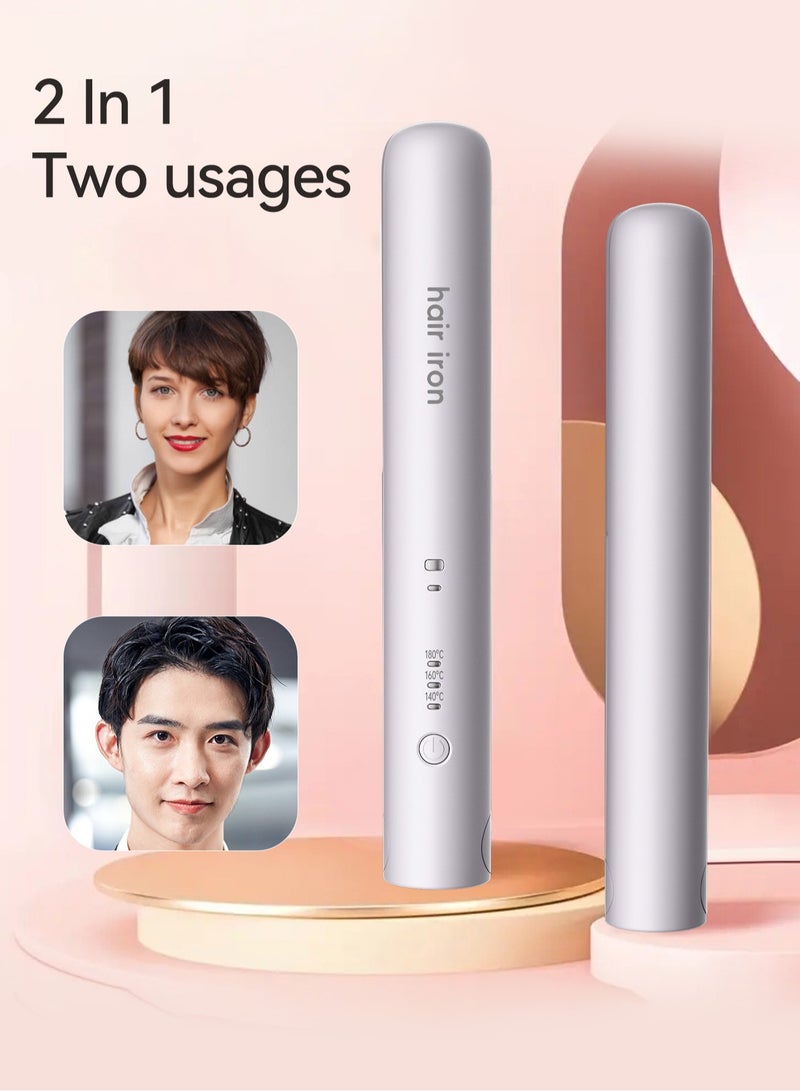 general مكواة شعر مستقيمة ومجعدة بشحن لاسلكي - مكواة تصفيف محمولة تعمل بالطاقة عبر USB - Image 4
