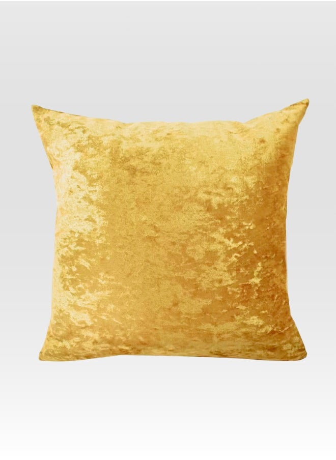 LUNA Home 1 Piece 45*45cm Size, Velvet Cushion Cover, Gold color  - Image 1