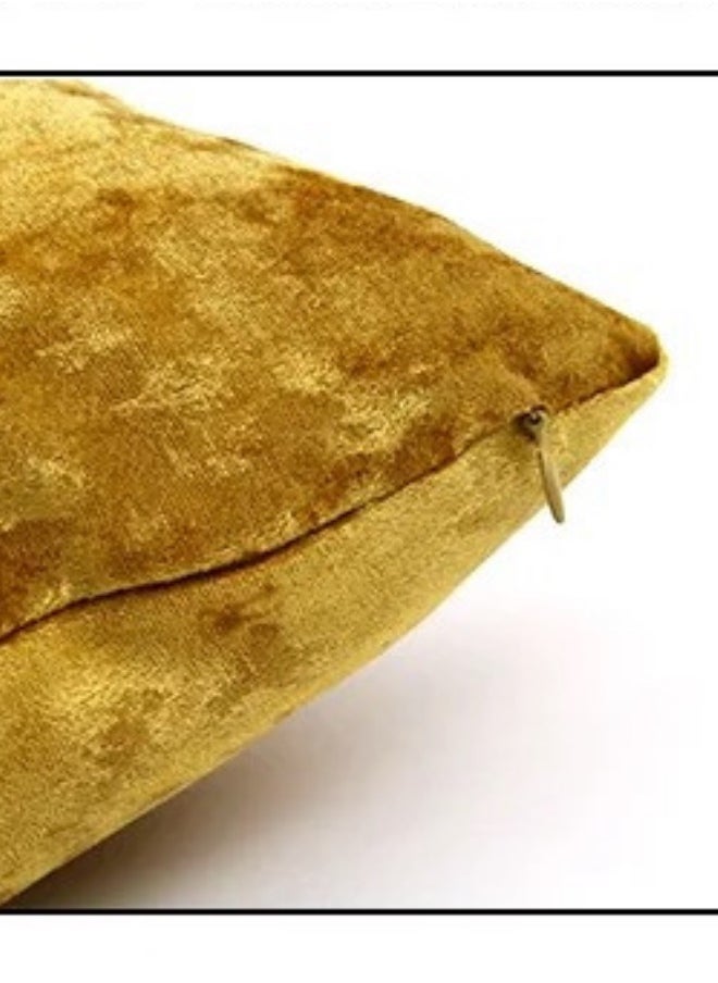 LUNA Home 1 Piece 45*45cm Size, Velvet Cushion Cover, Gold color  - Image 2