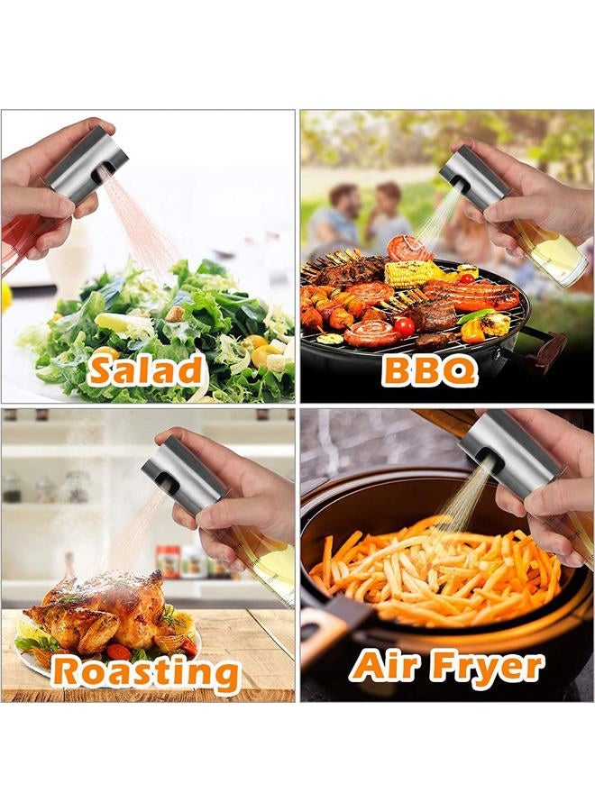 Aifusi 2 Pack Oil Sprayer for Cooking, Olive Oil Sprayer Mister for Air Fryer Kitchen Glass Bottle Versatile Spray Oil Dispenser Refillable Vinegar Spritzer for BBQ Salad Baking Roasting Grilling - Image 3
