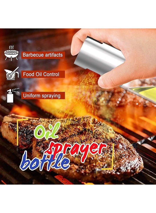 Aifusi 2 Pack Oil Sprayer for Cooking, Olive Oil Sprayer Mister for Air Fryer Kitchen Glass Bottle Versatile Spray Oil Dispenser Refillable Vinegar Spritzer for BBQ Salad Baking Roasting Grilling - Image 4