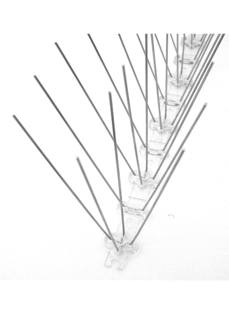 ALRAWDA Stainless Bird Spikes Bird Repellent 5 meter - 20 Strip ( 25cm each ) - 240 Wire  - Image 2