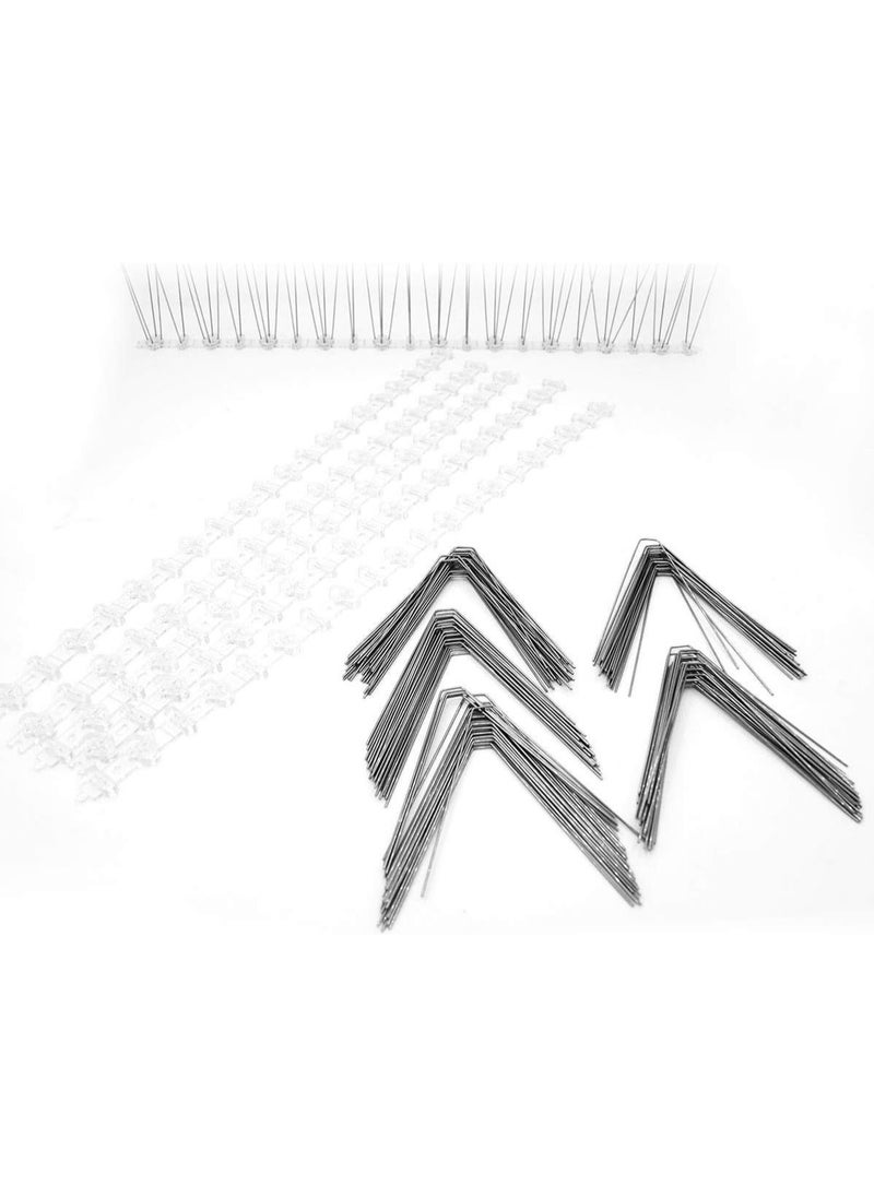 Stainless Bird Spikes Bird Repellent 5 meter - 20 Strip ( 25cm each ) - 240 Wire