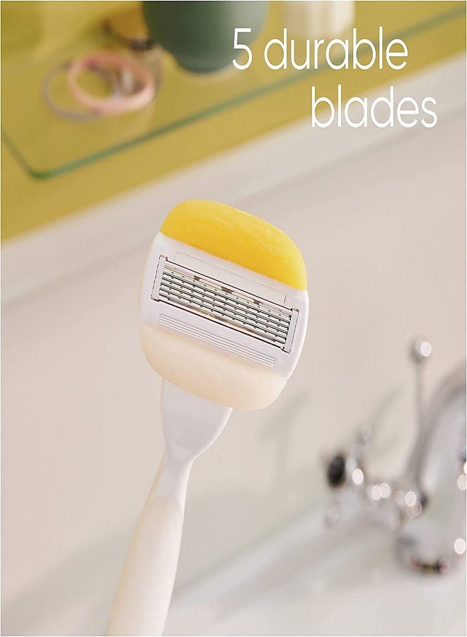 مقبض ماكينة الحلاقة كومفورت جلايد بجوز الهند مع عبوتين من الشفرات - Image 5