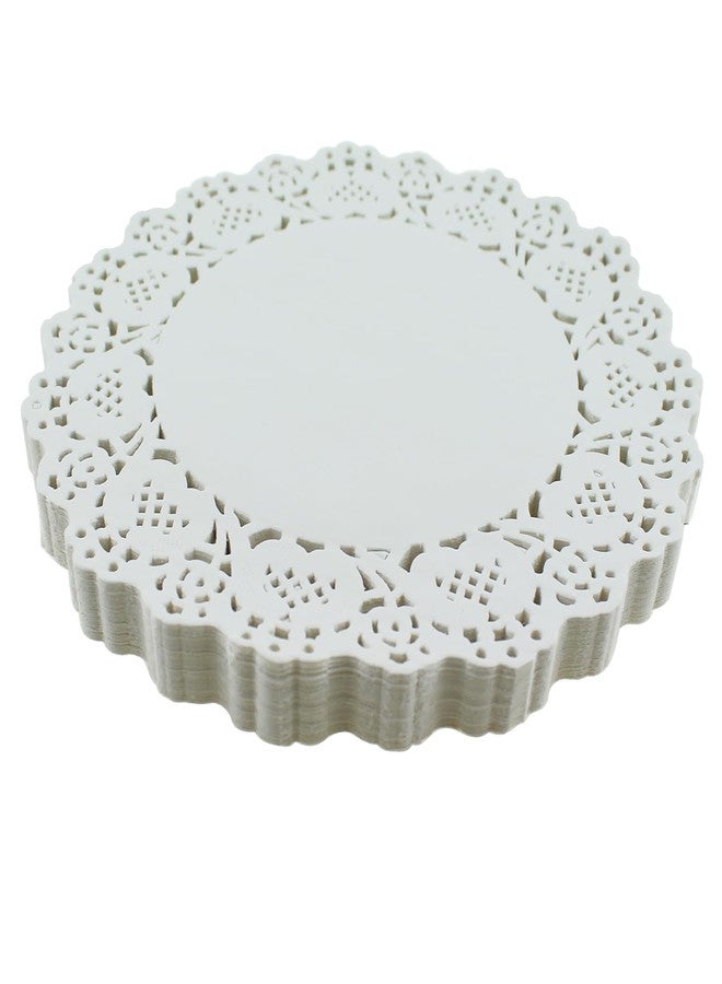 Maxmoral 150PCS 6.5 Inch Disposable White Lace Paper Doilies Cake/Food/Juice Cups/Buffet Placemats for Decorating Gifts and Wrapping Wedding Invitation Card - Image 1