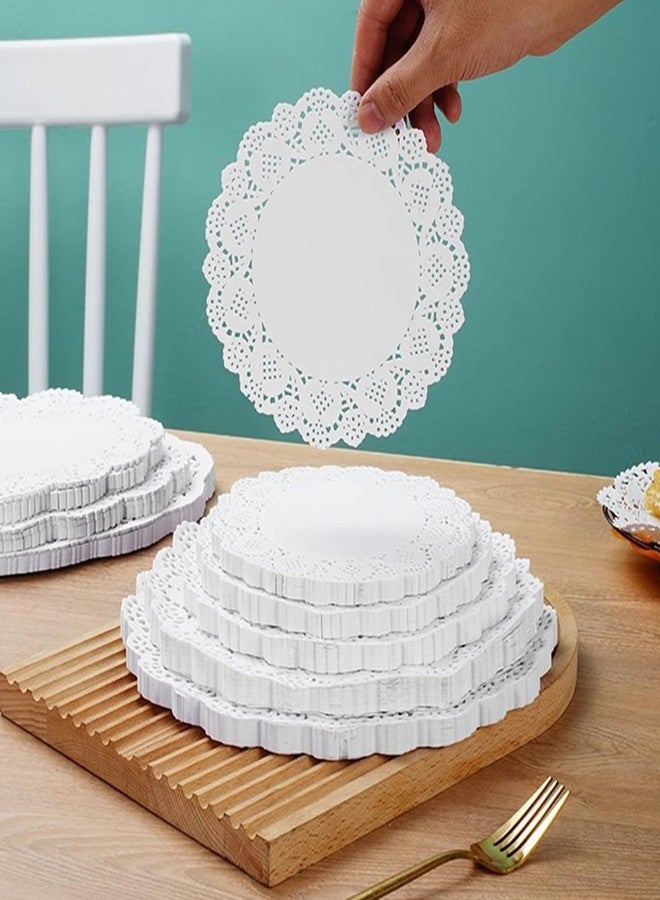 Maxmoral 150PCS 6.5 Inch Disposable White Lace Paper Doilies Cake/Food/Juice Cups/Buffet Placemats for Decorating Gifts and Wrapping Wedding Invitation Card - Image 3