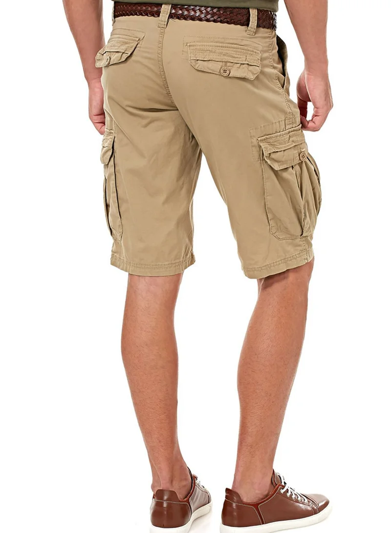 !Solid Amin Cargo Shorts