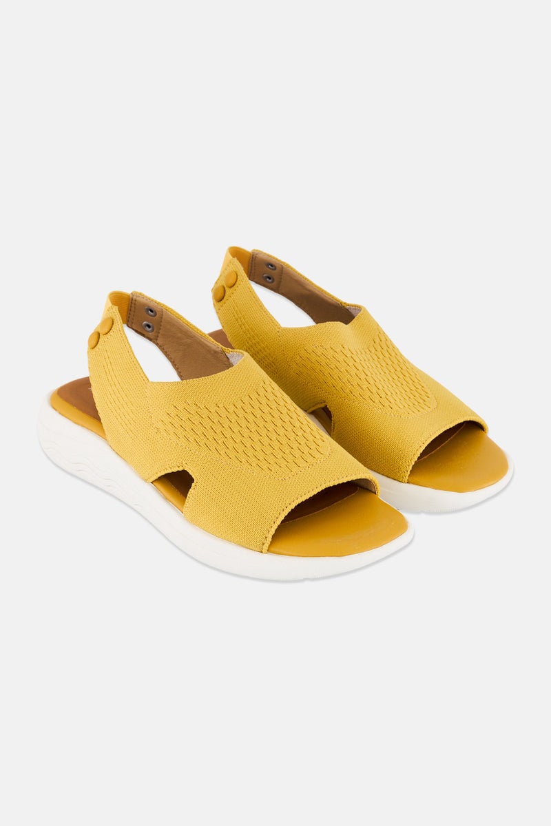 GEOX Women Slingback Sandal, Yellow - Image 1