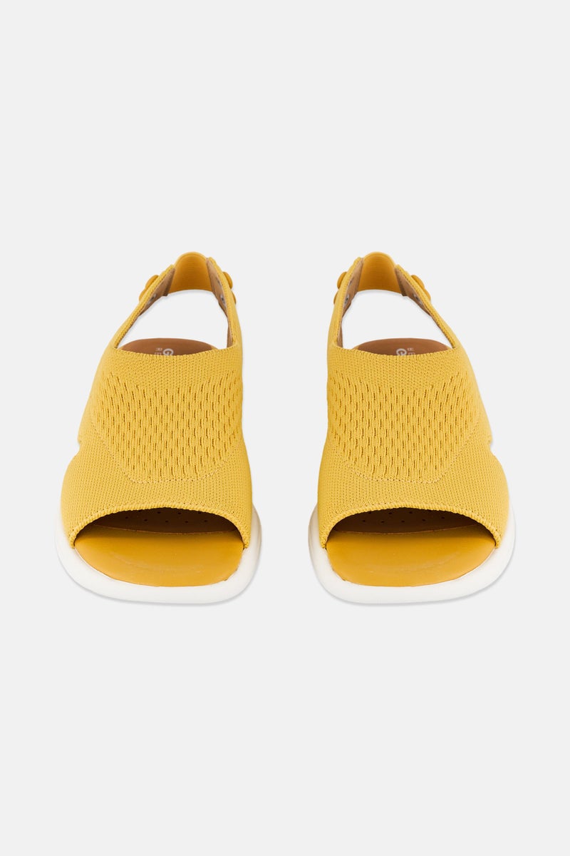 GEOX Women Slingback Sandal, Yellow - Image 4