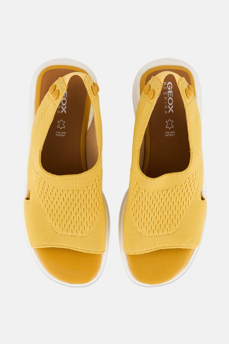 GEOX Women Slingback Sandal, Yellow - Image 3