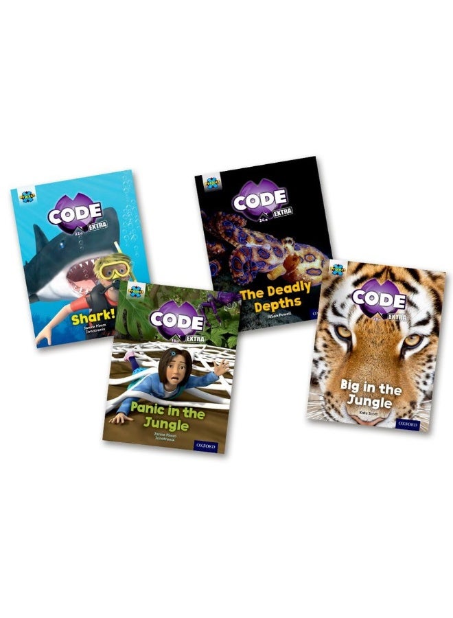 Project X CODE Extra: Green Book Band, Oxford Level 5: Jungle Trail and Shark Dive, Mixed Pack of 4
