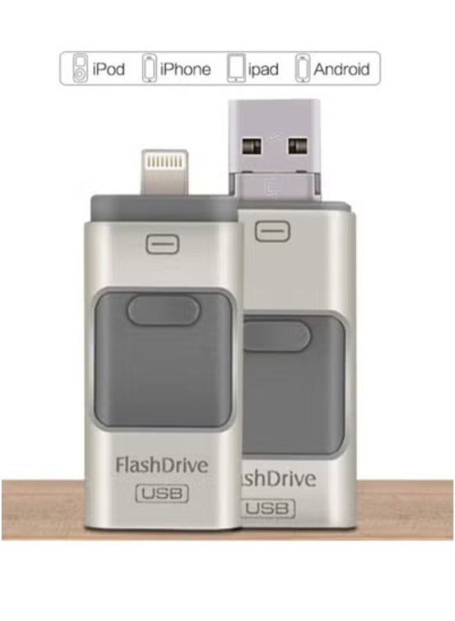 Flash Drive Compatible with iPhone 256GB, USB Memory Stick Photo Stick External Storage Thumb Drive for iPhone iPad Android Computer Heavy Duty - Image 2