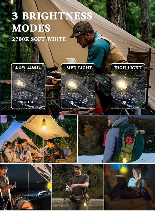 3*Portable Flashlight for Outdoor Camping Rechargeable LED Camping Lantern, Portable Waterproof Tent Light with USB Charging, Outdoor Hanging Lamp for Hiking, Emergency & Backyard - Energy Saving, Multi-Mode, Battery Operated - Image 3