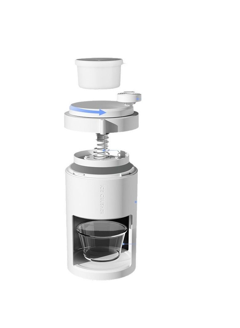 Household small hand-cranked unplugged shaved ice machine, crushed smoothies / hail ice / sheep ice a key to deal with, safe and portable easy to clean - Image 1