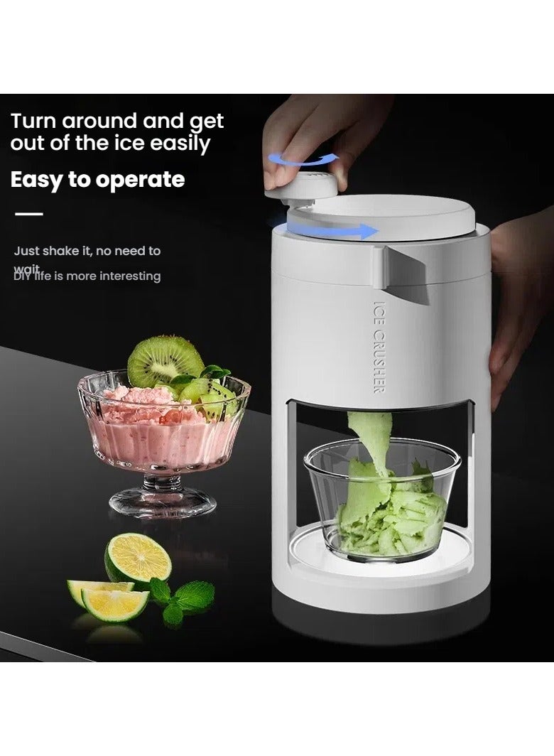 Household small hand-cranked unplugged shaved ice machine, crushed smoothies / hail ice / sheep ice a key to deal with, safe and portable easy to clean - Image 4