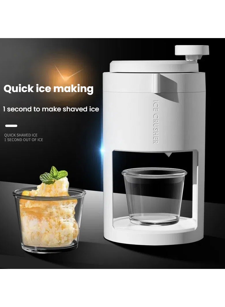 Household small hand-cranked unplugged shaved ice machine, crushed smoothies / hail ice / sheep ice a key to deal with, safe and portable easy to clean - Image 2