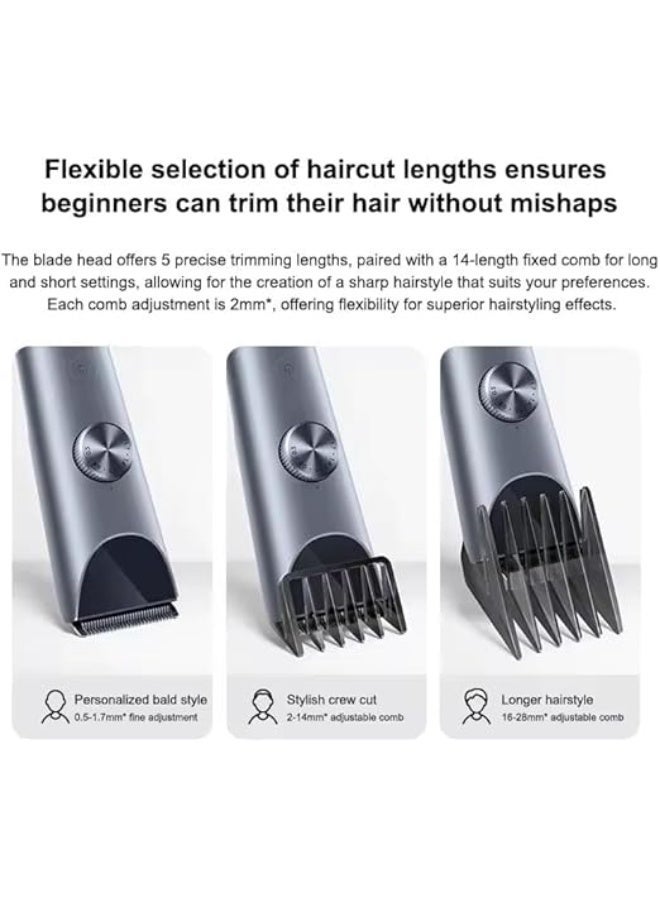 XIAOMI Hair Clipper 2 Titanium Alloy Blade Double-Coated Black Clipper Head Men Sideburns Electric Shaver Wireless Hair Cutting Trimmer Barber Cutter, IPX7 Waterproof, 3hr Battery Life | BHR8999GL - Image 4