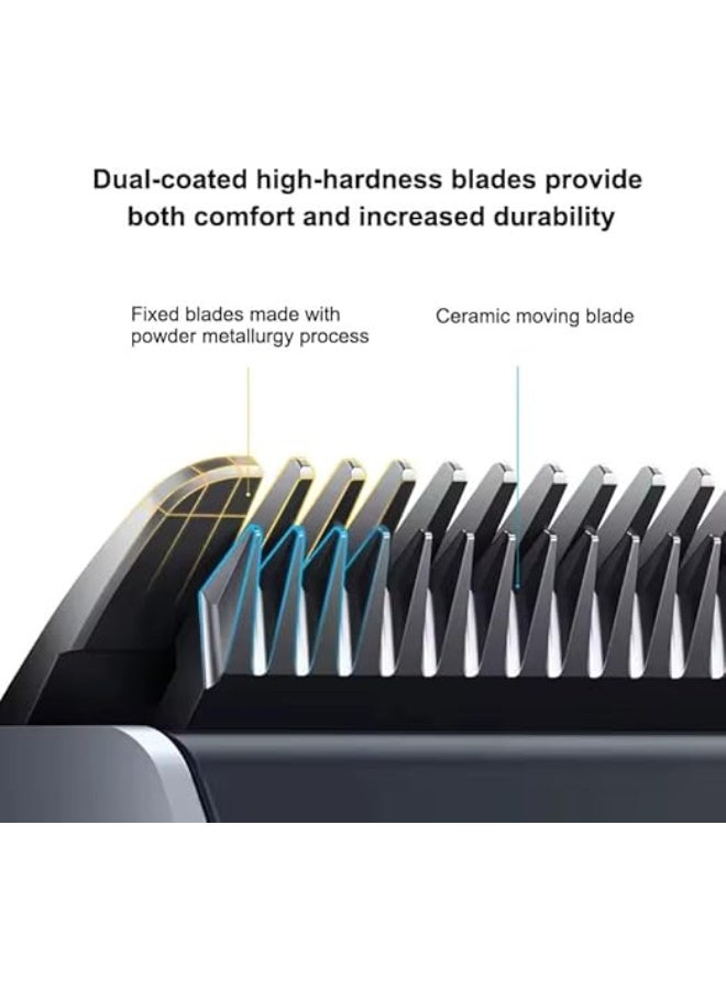 XIAOMI Hair Clipper 2 Titanium Alloy Blade Double-Coated Black Clipper Head Men Sideburns Electric Shaver Wireless Hair Cutting Trimmer Barber Cutter, IPX7 Waterproof, 3hr Battery Life | BHR8999GL - Image 2