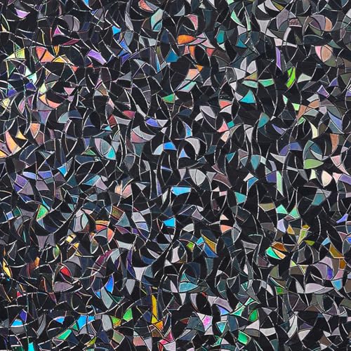 LEMON CLOUD Total Blackout Window Privacy Film Static Cling Decorative Frosted Window Covering 100 Opaque Film Tint Darkening Removable Film for High PrivacyBlackout Half Moon 175 x 787inches