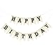 Anwyll Happy Birthday Banner NO DIY Burlap Happy Birthday Banner Sign Happy Birthdays Party Decoration Happy Birthdays Banners Bunting for Women Men Girl Boy Celebration Party Backdrops Black - Image 3