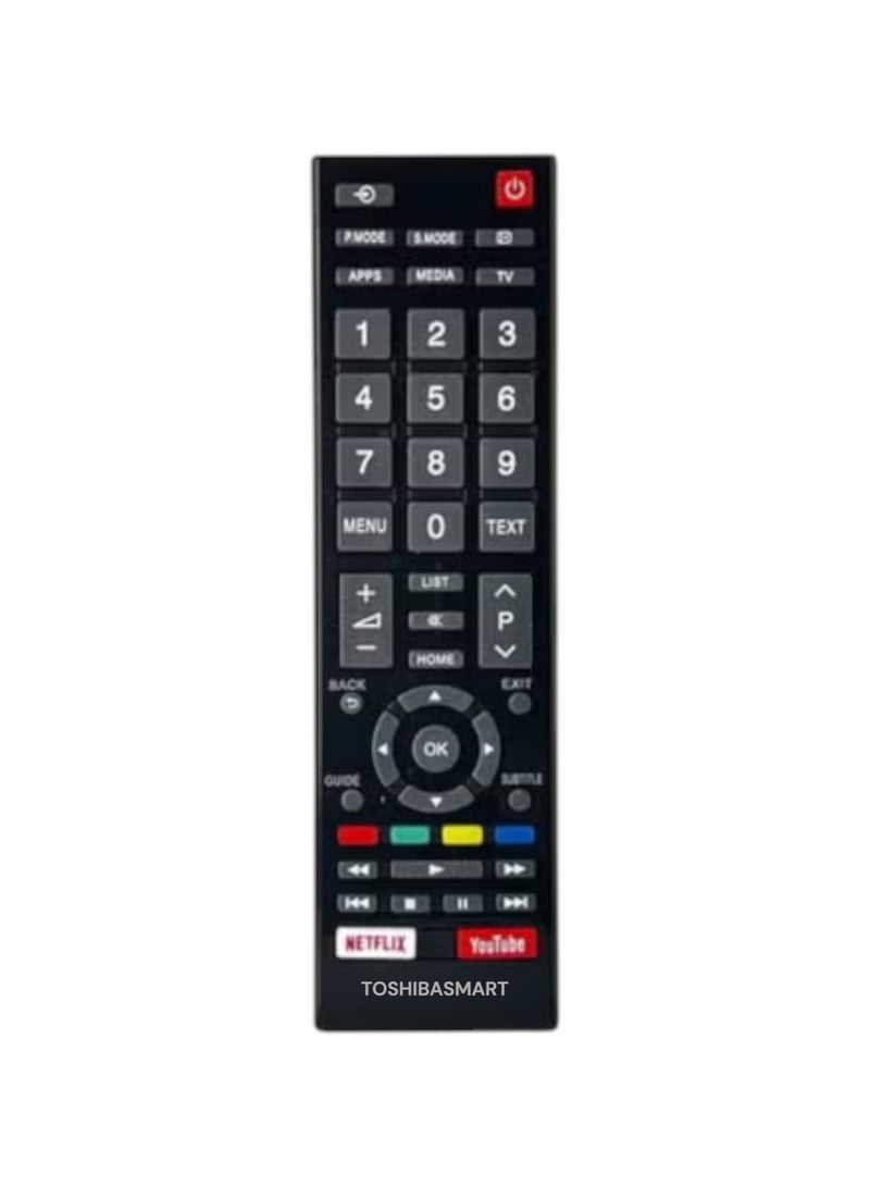 Replacement remote control for Toshiba Smart TV, TOSHIBA Smart Tv LCD, LED, suitable for many Toshiba smart TV models - Image 1