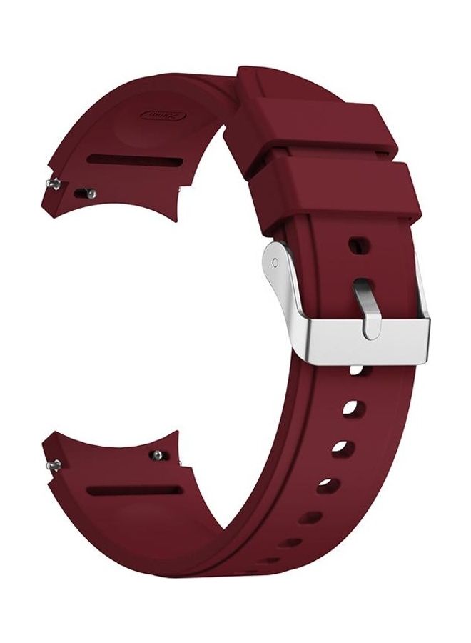 BGM Silicone Replacement Strap Watchband For Samsung Galaxy Watch4 Classic 42mm Wine Red - Image 1
