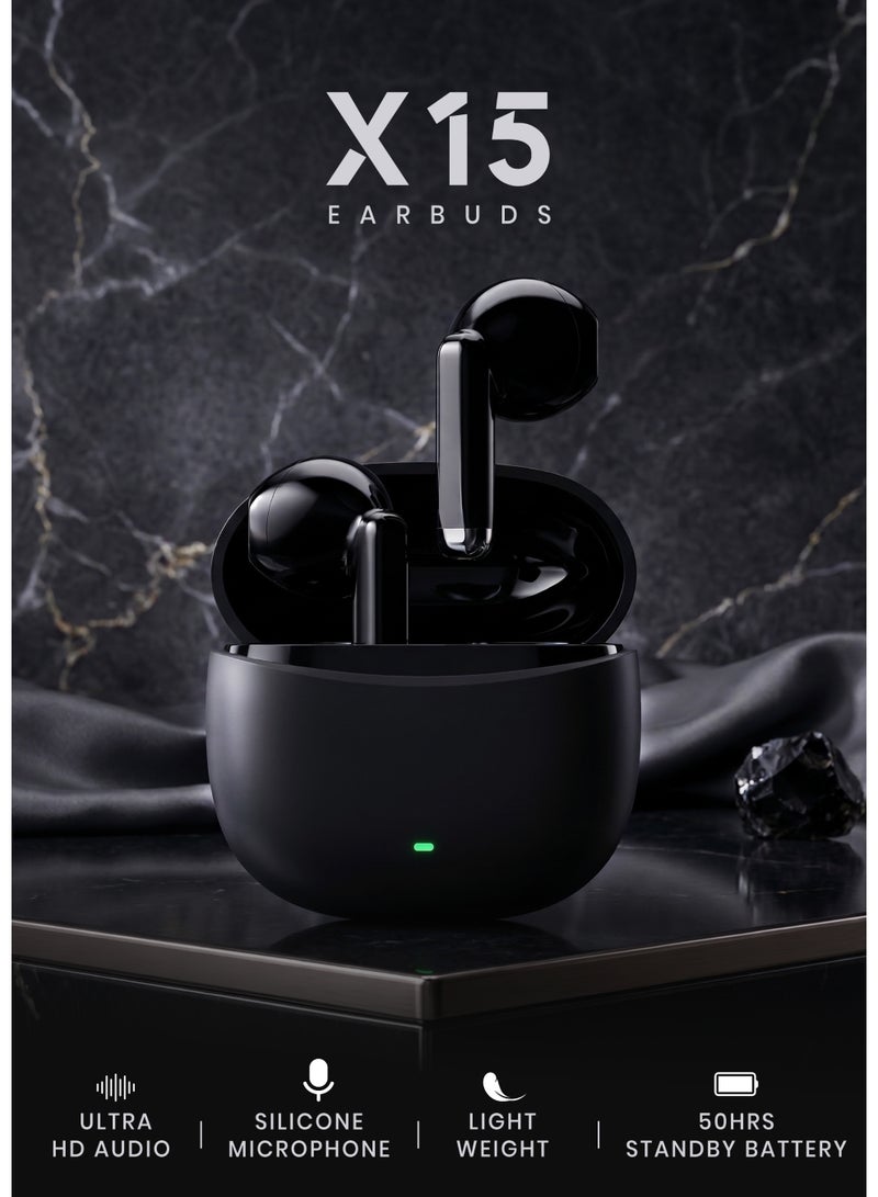 G-Tab X15 Wireless Bluetooth TWS In-Ear Headphone, Deep Bass Sound, Clear Call Mic, Touch Control, True Wireless Earbuds - Image 2