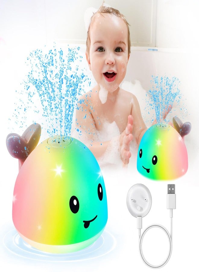 ANGGIKO Whale Bath Toy Sprinkler, Light Up Bathtub Toys for Babies Toddler Boy Girl - Image 1