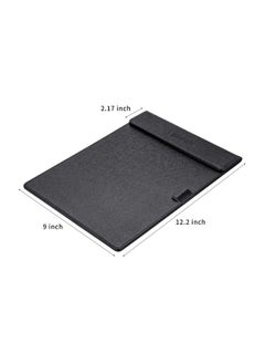 YISEEK Clipboards With Strong Magnets Clip Pearlescent Colors Pu Clip Board With Pen Holder Loop，Portable And Smooth Office Business Clipboard Writing Pad A4 File Organizer Clip Folderblack  - Image 2