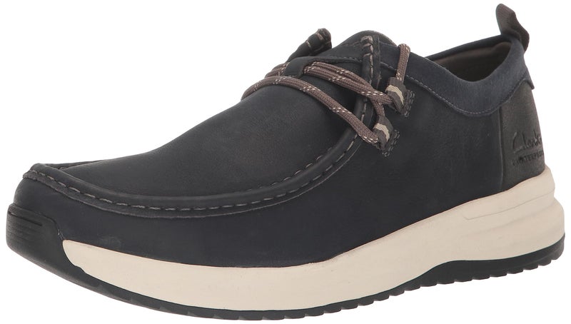 Clarks Men's Wellman Moc Oxford, Navy Leather, 11.5 - Image 1