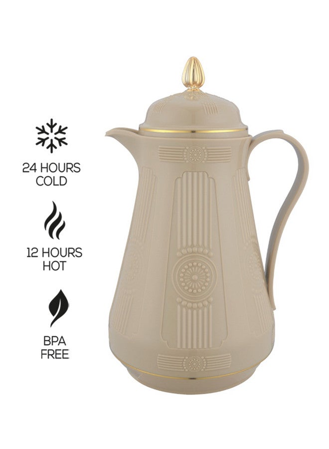 GAZELLA Tea/Coffee Flask 1L Beige/Gold - Image 2
