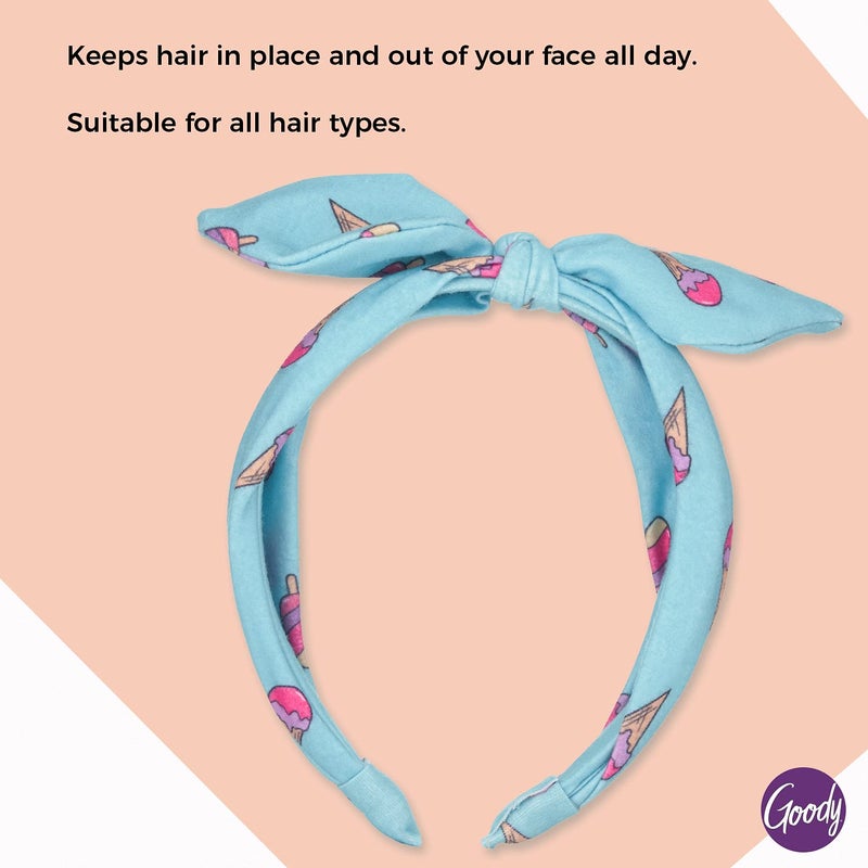 GOODY Kids Headband - Ice Cream Print - Comfort Fit for All Day Wear - Secures All Hair Types - Image 3