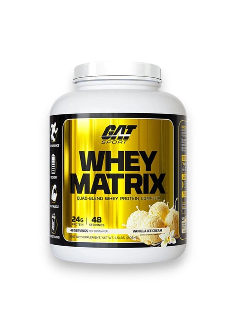Whey Matrix, Quad-Blend Whey Protein Complex, Vanilla  Ice Cream Flavour, 4.5lb