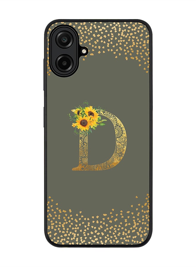 Stylizedd For Samsung Galaxy A07 4G Case,Slim fit Camera Protection, Shockproof Thin Phone cover  - Custom Floral Monogram - D  (Olive Green )