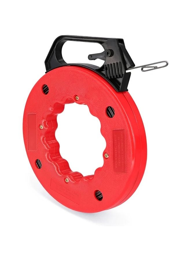 50ft Fish Tape Wire Puller Flexible Steel Cable Fishing Tool For Walls And Conduits - Image 1