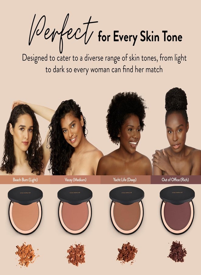 Mented Cosmetics Made in Italy, Cruelty Free Makeup, Vegan, Paraben Free, Shimmer Bronzer, Highlighter Bronzing Powder Palette for Face with Vitamin E + A, 0.35oz/10g, Yacht Life - Image 3