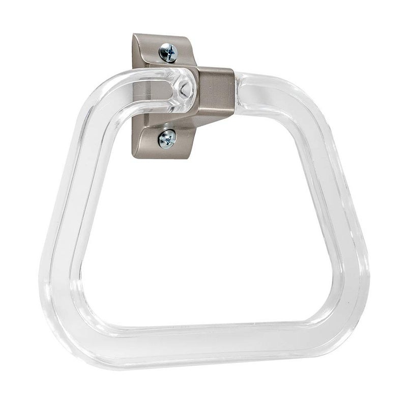 EZFLO Bathroom Towel Ring with Exposed Screw Brushed Nickel 16232