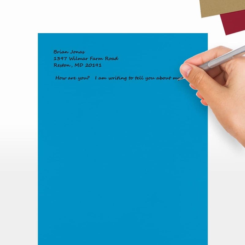 LUXPaper 8.5" x 11" Cardstock | Letter Size | Pool Blue | 100lb. Cover (183lb. Text) | 50 Qty - Image 5