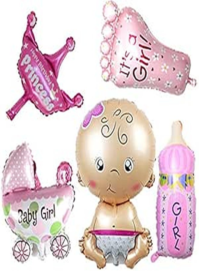 5pcs/lot MINI Baby Boy/Girl Foil Balloon Baby Shower Balloon Kid Baby Birthday Party Decoration Baby 1 Year Birthday supplies