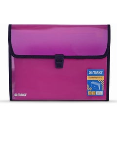 Maxi Maxi Expansion File 13 Grids Without Handle Pink 13 Pockets Expanding Folders Portable Accordion A4 Expandable Organizer  - Image 1